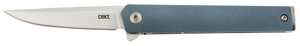 CRKT 7095 CEO Compact 2.61" Folding Plain Satin 4116 SS Blade, Blue GRN Handle, Includes Pocket Clip CRKT 7095 CEO Compact 2.61" Folding Plain Satin 4116 SS Blade, Blue GRN Handle, Includes Pocket Clip