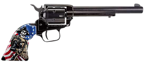 Heritage Mfg RR22B6CSS Rough Rider Independence Day 22 LR 6 Shot 6.50" Black Oxide Barrel, Frame & Cylinder, Custom Designed US Flag w/Soldier Grips Heritage Mfg RR22B6CSS Rough Rider Independence Day 22 LR 6 Shot 6.50" Black Oxide Barrel, Frame & Cylinder, Custom Designed US Flag w/Soldier Grips