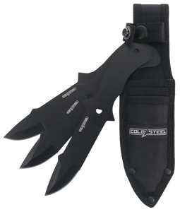 Cold Steel CSTH80KVC3PK Throwing Knives Set of 3 Fixed 8" Drop Point Plain Black Oxide 420 Stainless Steel Blade, Includes Sheath Cold Steel CSTH80KVC3PK Throwing Knives Set of 3 Fixed 8" Drop Point Plain Black Oxide 420 Stainless Steel Blade, Includes Sheath