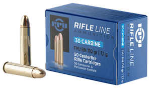 PPU PP30F Standard Rifle 30Carbine 110gr Full Metal Jacket Round Nose 50 Per Box/10 Case PPU PP30F Standard Rifle 30Carbine 110gr Full Metal Jacket Round Nose 50 Per Box/10 Case