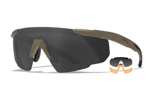 Wiley X 308T Saber Advanced Smoke Gray/Clear/Light Rust Lens Polycarbonate Matte Tan Frame Wiley X 308T Saber Advanced Smoke Gray/Clear/Light Rust Lens Polycarbonate Matte Tan Frame