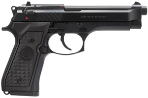 Beretta USA J92M9A0 M9 Full Size Frame 9mm Luger 10+1, 4.90" Steel Barrel, Black Bruniton Serrated Steel Slide & Aluminum Frame w/Beavertail, Ambidextrous Beretta USA J92M9A0 M9 Full Size Frame 9mm Luger 10+1, 4.90" Steel Barrel, Black Bruniton Serrated Steel Slide & Aluminum Frame w/Beavertail, Ambidextrous