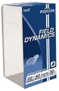 Fiocchi 22FWMB Field Dynamics Performance 22WMR 40gr Jacket Hollow Point 50 Per Box/40 Case Fiocchi 22FWMB Field Dynamics Performance 22WMR 40gr Jacket Hollow Point 50 Per Box/40 Case