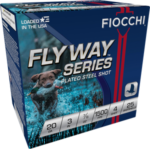Fiocchi 203ST4 Flyway 20Gauge 3" 7/8oz 4Shot 25 Per Box/10 Case Fiocchi 203ST4 Flyway 20Gauge 3" 7/8oz 4Shot 25 Per Box/10 Case