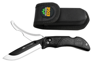 Outdoor Edge RO10C RazorPro 3.50" Folding Razor/Gut Plain 420J2 SS Blade, Black TPR Handle, Includes Replacement Blades Outdoor Edge RO10C RazorPro 3.50" Folding Razor/Gut Plain 420J2 SS Blade, Black TPR Handle, Includes Replacement Blades