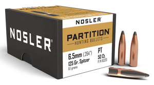 Nosler 16320 Partition 6.5 Creedmoor 125gr Partition Spitzer 50/Box Nosler 16320 Partition 6.5 Creedmoor 125gr Partition Spitzer 50/Box