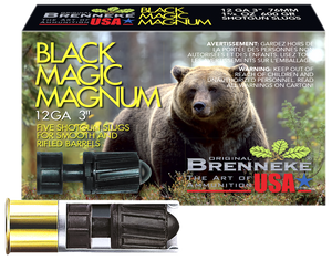 Brenneke SL123BMM Black Magic Magnum 12Gauge 3" 1 3/8oz Slug Shot 5 Per Box/50 Case Brenneke SL123BMM Black Magic Magnum 12Gauge 3" 1 3/8oz Slug Shot 5 Per Box/50 Case