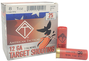 ATI Target Load 12Gauge 2.75" 1oz 8Shot 25 Per Box/10 Case ATI Target Load 12Gauge 2.75" 1oz 8Shot 25 Per Box/10 Case