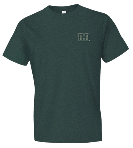 Hornady Gear 31794 Double Rocker Olive Heather, Cotton/Polyester/Rayon, Short Sleeve Semi-Fitted, XL Hornady Gear 31794 Double Rocker Olive Heather, Cotton/Polyester/Rayon, Short Sleeve Semi-Fitted, XL