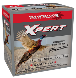 Winchester Ammo WEXP123H4 Xpert Pheasant Lead Free High Velocity 12Gauge 3" 1 1/4oz 4Shot 25 Per Box/10 Case Winchester Ammo WEXP123H4 Xpert Pheasant Lead Free High Velocity 12Gauge 3" 1 1/4oz 4Shot 25 Per Box/10 Case
