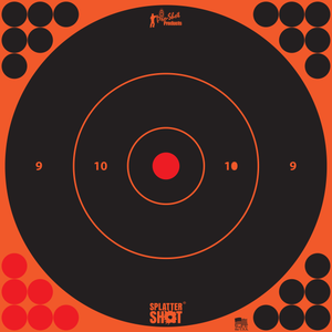 Pro-Shot 12BORNGE5PK SplatterShot Self-Adhesive Paper Black/Orange 12" Bullseye 5 Pack Pro-Shot 12BORNGE5PK SplatterShot Self-Adhesive Paper Black/Orange 12" Bullseye 5 Pack