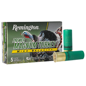 Remington Ammunition 28031 Premier Magnum Turkey High Velocity 12 Gauge 3" 1 3/4 oz 5 Shot 5 Per Box/ 20 Cs Remington Ammunition 28031 Premier Magnum Turkey High Velocity 12 Gauge 3" 1 3/4 oz 5 Shot 5 Per Box/ 20 Cs