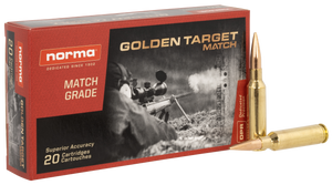 Norma Ammunition 10166522 Dedicated Precision Golden Target Match 6.5Creedmoor 143gr BTHP 20 Per Box/10 Case Norma Ammunition 10166522 Dedicated Precision Golden Target Match 6.5Creedmoor 143gr BTHP 20 Per Box/10 Case