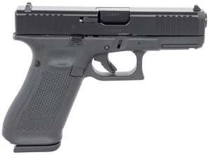 Glock UA455S203 G45 9mm Luger 17+1 4.02" GMB Barrel, Black nDLC Serrated Slide, Black Polymer Frame w/Accessory Rail, Black Textured w/Interchangeable Backstrap Grip, Ambidextrous Glock UA455S203 G45 9mm Luger 17+1 4.02" GMB Barrel, Black nDLC Serrated Slide, Black Polymer Frame w/Accessory Rail, Black Textured w/Interchangeable Backstrap Grip, Ambidextrous