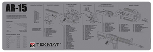 TekMat TEKR36AR15GY AR-15 Cleaning Mat Gray Rubber 12"x36" AR-15 Parts Diagram TekMat TEKR36AR15GY AR-15 Cleaning Mat Gray Rubber 12"x36" AR-15 Parts Diagram