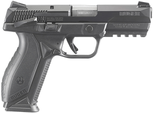 Ruger 8638 American Duty Frame 9mm Luger 10+1 4.20" Stainless Steel Barrel, Black Nitride Serrated Stainless Steel Slide, Black Polymer Frame w/Picatinny Rail, Textured Wraparound Grip, Right Hand Ruger 8638 American Duty Frame 9mm Luger 10+1 4.20" Stainless Steel Barrel, Black Nitride Serrated Stainless Steel Slide, Black Polymer Frame w/Picatinny Rail, Textured Wraparound Grip, Right Hand