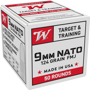 Winchester Ammo W9NATO50 USA 9mmNATO 124gr Full Metal Jacket 50 Per Box/20 Case Winchester Ammo W9NATO50 USA 9mmNATO 124gr Full Metal Jacket 50 Per Box/20 Case