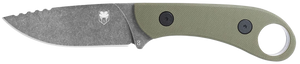 CobraTec Knives SD2DNSODGGEN2 Skinner Gen II 3.50" Fixed Plain Stonewashed D2 Steel Blade, 4.31" OD Green Textured G10 Scales Handle w/Finger Ring CobraTec Knives SD2DNSODGGEN2 Skinner Gen II 3.50" Fixed Plain Stonewashed D2 Steel Blade, 4.31" OD Green Textured G10 Scales Handle w/Finger Ring