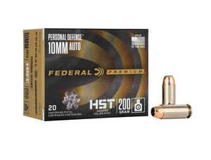 FEDERAL PERSONAL DEFENSE 10MM 200GR HST JHP 20 ROUND BOX FEDERAL PERSONAL DEFENSE 10MM 200GR HST JHP 20 ROUND BOX