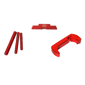 Cross Armory CRG5OKRD 3 Piece Kit Extended Compatible w/ Glock 26 Gen5 Compatible w/Glock 17/19/26/34 Gen5 Red Anodized Steel/Aluminum Cross Armory CRG5OKRD 3 Piece Kit Extended Compatible w/ Glock 26 Gen5 Compatible w/Glock 17/19/26/34 Gen5 Red Anodized Steel/Aluminum