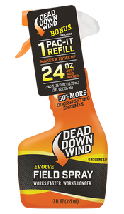Dead Down Wind 1312418 Evolve Field Spray Pac-It Combo Odor Eliminator Unscented Scent 24 oz Trigger Spray Dead Down Wind 1312418 Evolve Field Spray Pac-It Combo Odor Eliminator Unscented Scent 24 oz Trigger Spray