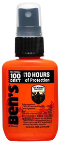 Ben's 00067070 100 Odorless Scent 1.25oz Spray Repels Ticks & Biting Insects Effective Up to 10 hrs Ben's 00067070 100 Odorless Scent 1.25oz Spray Repels Ticks & Biting Insects Effective Up to 10 hrs