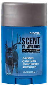 Code Blue OA1317 Scent Elimination Antiperspirant Unscented 2.25 oz Stick Code Blue OA1317 Scent Elimination Antiperspirant Unscented 2.25 oz Stick