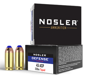 Nosler 39873 Defense Handgun 45ACP 230gr Bonded Performance Tipped 20 Per Box/10 Case Nosler 39873 Defense Handgun 45ACP 230gr Bonded Performance Tipped 20 Per Box/10 Case