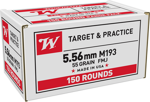 Winchester Ammo WM193150 USA M193 5.56x45mmNATO 55gr Full Metal Jacket 150 Per Box/4 Case *Value Pack Winchester Ammo WM193150 USA M193 5.56x45mmNATO 55gr Full Metal Jacket 150 Per Box/4 Case *Value Pack