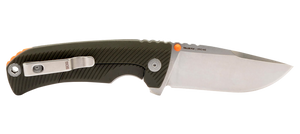 S.O.G SOG14060143 Tellus FLK 3.65" Folding Clip Point Plain Stonewashed Cryo 440C SS Blade/ Olive Drab Textured GRN Handle S.O.G SOG14060143 Tellus FLK 3.65" Folding Clip Point Plain Stonewashed Cryo 440C SS Blade/ Olive Drab Textured GRN Handle