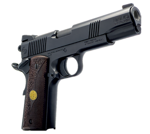 Dickinson LLC DCKSN45BB 1911 Adam 45 ACP 8+1 5" Black Steel Barrel, Black Serrated Aluminum Slide, Black Steel Frame, Wood Grip Dickinson LLC DCKSN45BB 1911 Adam 45 ACP 8+1 5" Black Steel Barrel, Black Serrated Aluminum Slide, Black Steel Frame, Wood Grip