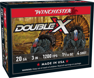Winchester Ammo STH2034 Double X High Velocity Turkey 20Gauge 3" 1 5/16oz 4Shot 10 Per Box/10 Case Winchester Ammo STH2034 Double X High Velocity Turkey 20Gauge 3" 1 5/16oz 4Shot 10 Per Box/10 Case