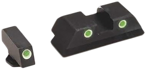 AmeriGlo GL113 Classic Tritium Sight Set for Glock Green Tritium White Outline Front Sight-Green Tritium White Outline Rear Sight AmeriGlo GL113 Classic Tritium Sight Set for Glock Green Tritium White Outline Front Sight-Green Tritium White Outline Rear Sight