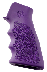 Hogue 15006 OverMolded Grip Cobblestone Purple Rubber with Finger Grooves for AR-15, M16 Hogue 15006 OverMolded Grip Cobblestone Purple Rubber with Finger Grooves for AR-15, M16