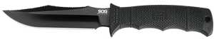 S.O.G SOGE37SNCP Seal Pup Elite 4.85" Fixed Clip Point Plain Black Hardcased TiCN AUS-8A SS Blade/Black w/Grip Lines GRN Handle Includes Lanyard/Sheath S.O.G SOGE37SNCP Seal Pup Elite 4.85" Fixed Clip Point Plain Black Hardcased TiCN AUS-8A SS Blade/Black w/Grip Lines GRN Handle Includes Lanyard/Sheath