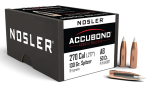 Nosler 54987 AccuBond 270Win 130gr Spitzer Point 50/Box Nosler 54987 AccuBond 270Win 130gr Spitzer Point 50/Box