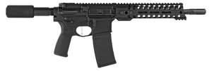 Patriot Ordnance Factory 01801 Minuteman Direct Impingement 5.56x45mm NATO 30+1 10.50", Black, Buffer Tube Stock, Textured Polymer Grip, 3 Prong Flash Hider Patriot Ordnance Factory 01801 Minuteman Direct Impingement 5.56x45mm NATO 30+1 10.50", Black, Buffer Tube Stock, Textured Polymer Grip, 3 Prong Flash Hider
