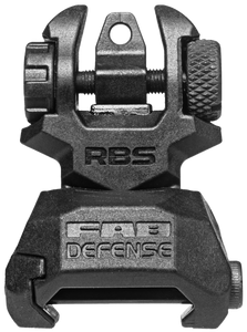 FAB Defense FXRBS Rear Back-Up Sight for AR-15/ M16/ M4 Dual Aperture Low Folded Profile Spring-Locked Deployment Black Polymer & Metal FAB Defense FXRBS Rear Back-Up Sight for AR-15/ M16/ M4 Dual Aperture Low Folded Profile Spring-Locked Deployment Black Polymer & Metal