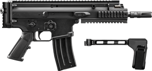 FN 38101884 SCAR 15P 5.56x45mm 10+1 7.50" Black Black Anodized Picatinny Rail Aluminum Receiver SB Tactical Brace FN 38101884 SCAR 15P 5.56x45mm 10+1 7.50" Black Black Anodized Picatinny Rail Aluminum Receiver SB Tactical Brace