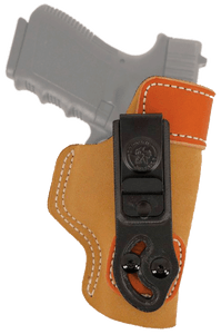DeSantis Gunhide 106NA80Z0 Sof-Tuck IWB Tan Leather/Suede Belt Clip Fits Glock 17 Right Hand DeSantis Gunhide 106NA80Z0 Sof-Tuck IWB Tan Leather/Suede Belt Clip Fits Glock 17 Right Hand