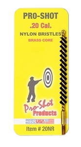 Pro-Shot 20NR Bore Brush .20 Cal Rifle #5-40" Thread Nylon Bristles Brass Core Pro-Shot 20NR Bore Brush .20 Cal Rifle #5-40" Thread Nylon Bristles Brass Core