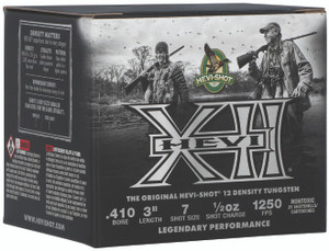 FEDERAL HEVI-XII 410GA 3" TUNGSTEN 7 SHOT 25 ROUND BOX FEDERAL HEVI-XII 410GA 3" TUNGSTEN 7 SHOT 25 ROUND BOX