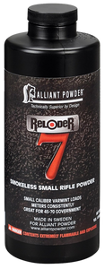 Alliant Powder RELODER7 Rifle Powder Reloder 7 Rifle Multi-Caliber 1 lb Alliant Powder RELODER7 Rifle Powder Reloder 7 Rifle Multi-Caliber 1 lb
