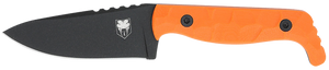 CobraTec Knives CTKPORG KingPin EDC 4" Fixed Drop Point Plain Black Powder Coated D2 Steel Blade, 4" Blaze Orange Textured G10 Scales Handle CobraTec Knives CTKPORG KingPin EDC 4" Fixed Drop Point Plain Black Powder Coated D2 Steel Blade, 4" Blaze Orange Textured G10 Scales Handle