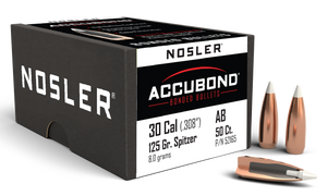 Nosler 52165 AccuBond 30Cal 125gr Spitzer Point 50/Box Nosler 52165 AccuBond 30Cal 125gr Spitzer Point 50/Box