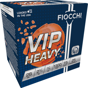 Fiocchi 28VIPH75 Exacta Target VIP Heavy 28Gauge 2.75" 3/4oz 7.5Shot 25 Per Box/10 Case Fiocchi 28VIPH75 Exacta Target VIP Heavy 28Gauge 2.75" 3/4oz 7.5Shot 25 Per Box/10 Case