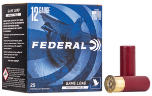 Federal H1236 Game-Shok Heavy Field 12Gauge 2.75" 1 1/8oz 6Shot 25 Per Box/10 Case Federal H1236 Game-Shok Heavy Field 12Gauge 2.75" 1 1/8oz 6Shot 25 Per Box/10 Case