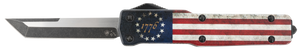 Templar Knife MZBRF221 Premium Weighted Betsy Ross Flag Slim 3.16" OTF Tanto Plain Black Oxide Stonewashed D2 Steel Blade, 4.93" Betsy Ross Flag Aluminum Zinc Alloy Handle Templar Knife MZBRF221 Premium Weighted Betsy Ross Flag Slim 3.16" OTF Tanto Plain Black Oxide Stonewashed D2 Steel Blade, 4.93" Betsy Ross Flag Aluminum Zinc Alloy Handle