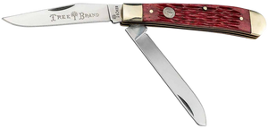 Boker 110825 Trapper 2.0 Clip Point/Spey Plain D2 Steel Blade Red Jigged Bone Handle Boker 110825 Trapper 2.0 Clip Point/Spey Plain D2 Steel Blade Red Jigged Bone Handle