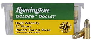 Remington Golden Bullet 22 Short 29gr LRN 100 Round Box Remington Golden Bullet 22 Short 29gr LRN 100 Round Box